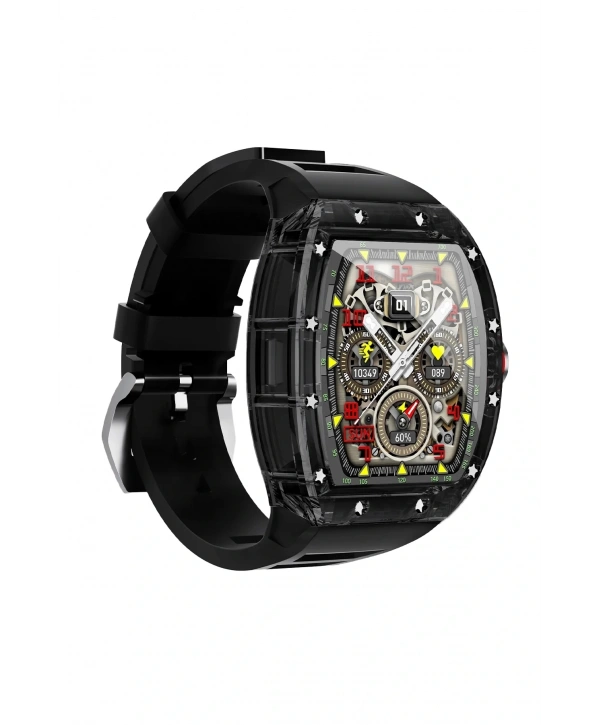 JG.POLO CLUB Siyah Renk Darbeye Dayanıklı Akıllı Saat: 2,2 İnç Ekran, Sesli Görüşme ve Siri Asistan