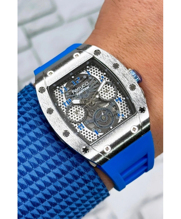 Function, 3atm, Mavi Renk Silikon Kordon Erkek Kol Saati, Sdfer138