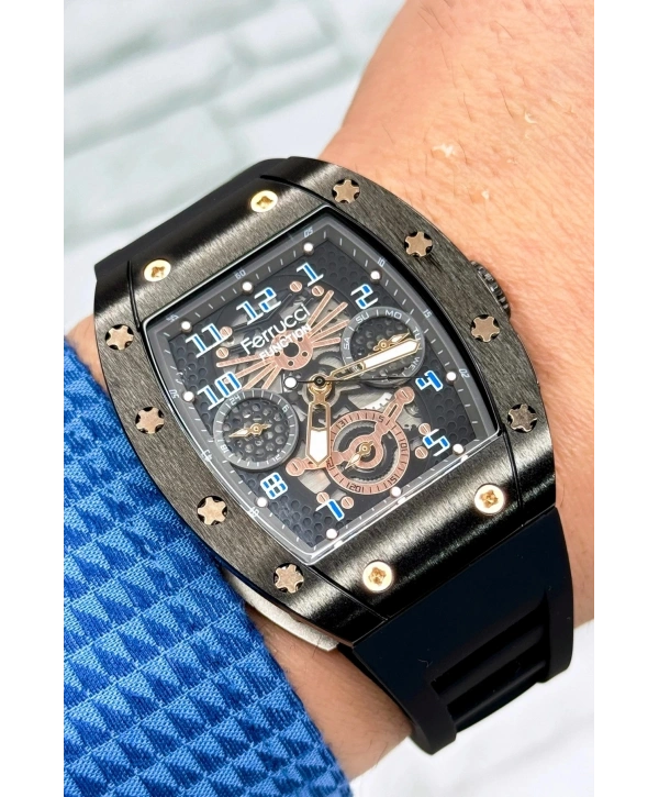 Function, 3atm, Siyah Renk Silikon Kordon Erkek Kol Saati, Sdfer138