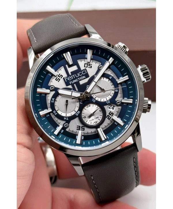 Function Füme Deri Kordon Erkek Kol Saati 3atm Bileklik Hediyeli Sdfer140