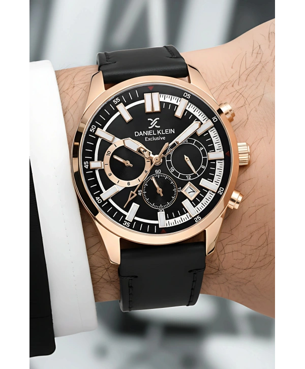 Exclusive Siyah Deri Kordon Erkek Kol Saati 3 Atm+Bileklik Hediyeli sddk085