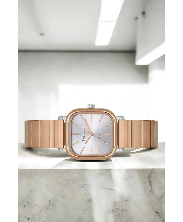 Çelik Kordon & Şık Tasarım, Kadın Kol Saati, 3atm Suya Dayanıklı Rose Gümüş Sdfer152