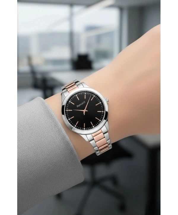 Çelik Kordon & Şık Tasarım, Kadın Kol Saati, 3ATM Suya Dayanıklı Rose-Gümüş sdfer153