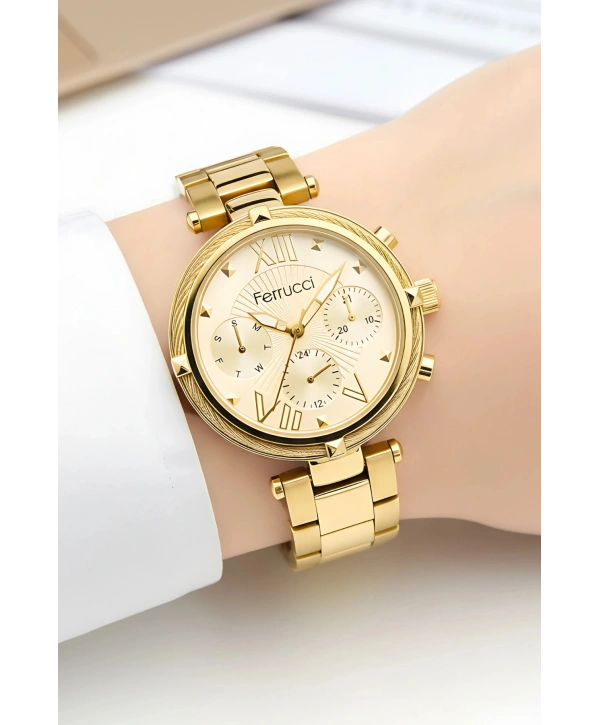 Çelik Kordon & Şık Tasarım, Kadın Kol Saati, 3ATM Suya Dayanıklı Gold sdfer154