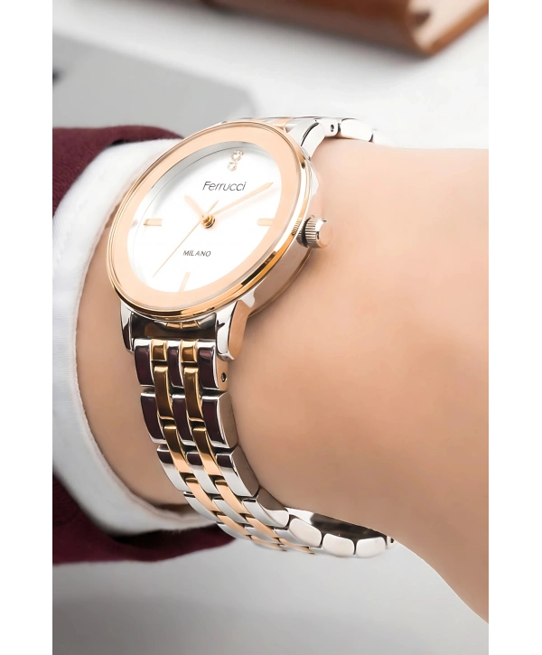Çelik Kordon & Özel Tasarım, Kadın Kol Saati, 3atm Suya Dayanıklı Rose-gümüş Sdfer156