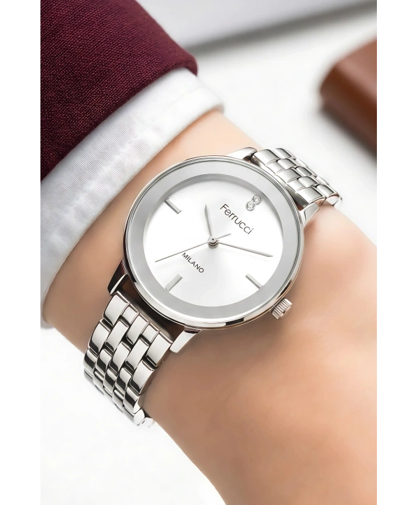 Çelik Kordon & Özel Tasarım, Kadın Kol Saati, 3atm Suya Dayanıklı Gümüş Sdfer156