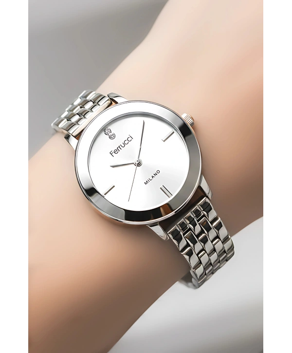 Çelik Kordon & Özel Tasarım, Kadın Kol Saati, 3atm Suya Dayanıklı Gümüş Sdfer156