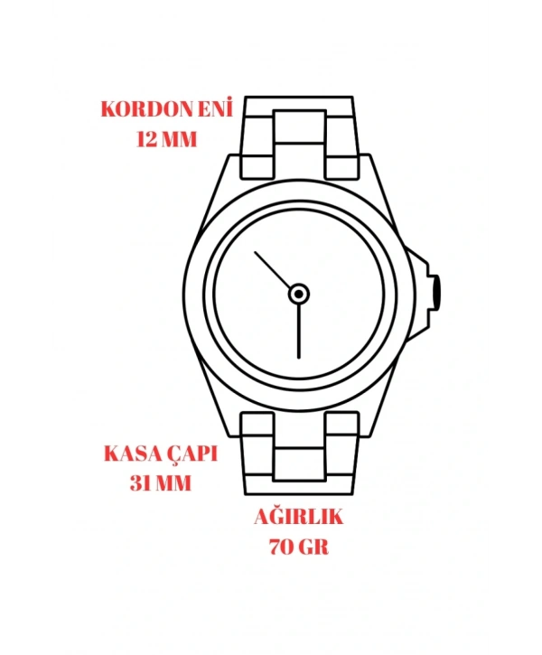 Kadın Kol Saati Gümüş-rose Renk Çelik Kordon&kasa Sddk089