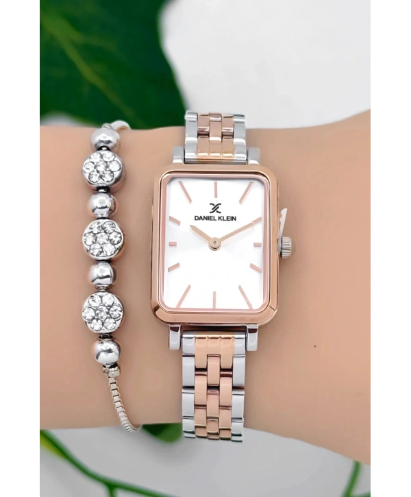 Kadın Kol Saati Rose-gümüş Renk Çelik Kordon&kasa Sddk090