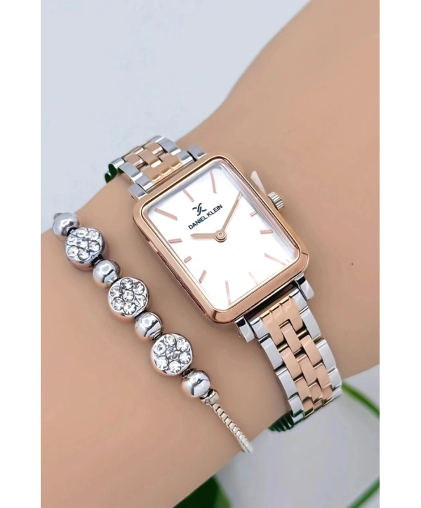 Kadın Kol Saati Rose-gümüş Renk Çelik Kordon&kasa Sddk090