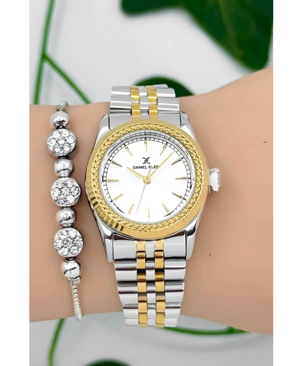 Kadın Kol Saati Gold-gümüş Renk Çelik Kordon&kasa Sddk091