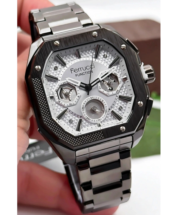 Function Erkek Kol Saati, Çelik Kordon & Özel Tasarım, 3atm Suya Dayanıklı Füme Sdfer166