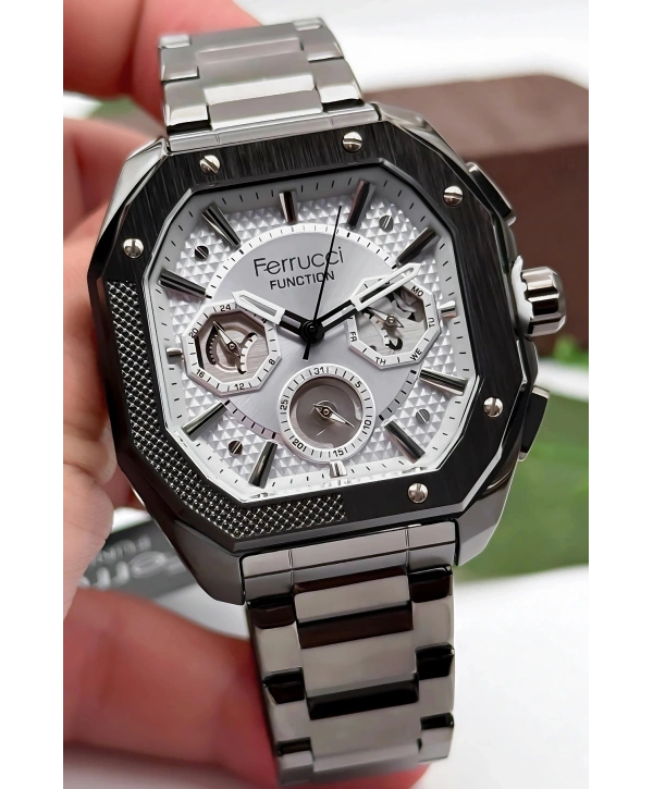 Function Erkek Kol Saati, Çelik Kordon & Özel Tasarım, 3atm Suya Dayanıklı Füme Sdfer166