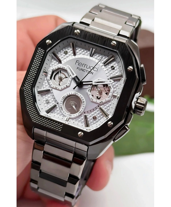 Function Erkek Kol Saati, Çelik Kordon & Özel Tasarım, 3atm Suya Dayanıklı Füme Sdfer166