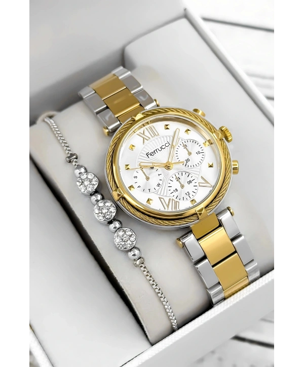 Çelik Kordon & Şık Tasarım, Kadın Kol Saati, 3atm Suya Dayanıklı Gold-gümüş Sdfer171