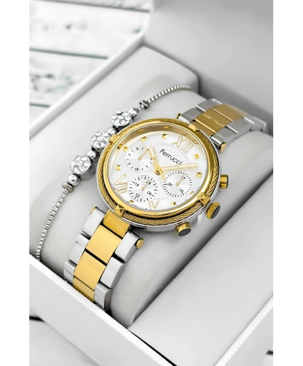 Çelik Kordon & Şık Tasarım, Kadın Kol Saati, 3atm Suya Dayanıklı Gold-gümüş Sdfer171
