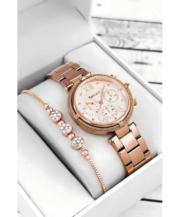 Çelik Kordon & Şık Tasarım, Kadın Kol Saati, 3atm Suya Dayanıklı Rose Sdfer171