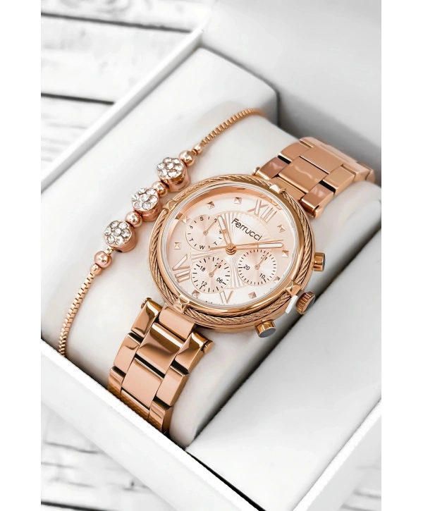 Çelik Kordon & Şık Tasarım, Kadın Kol Saati, 3atm Suya Dayanıklı Rose Sdfer171