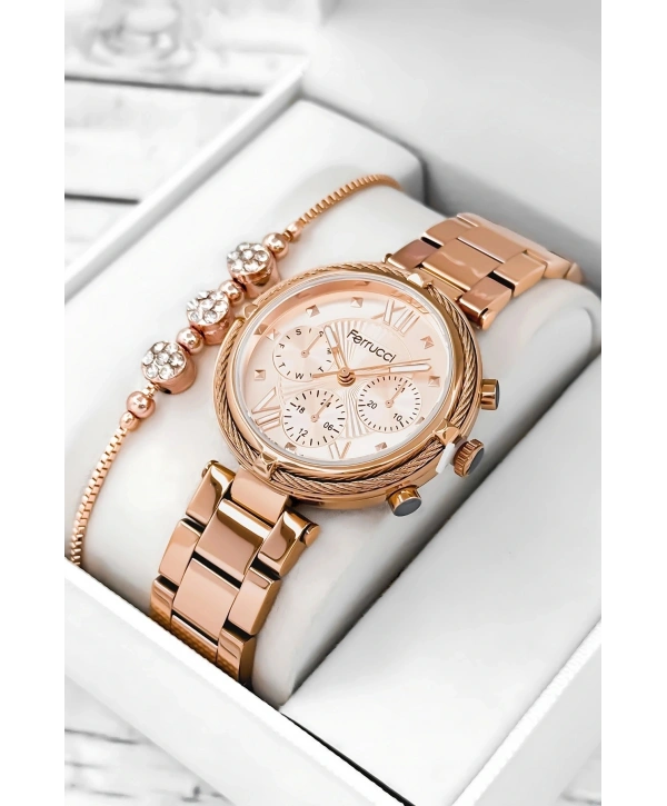 Çelik Kordon & Şık Tasarım, Kadın Kol Saati, 3atm Suya Dayanıklı Rose Sdfer171