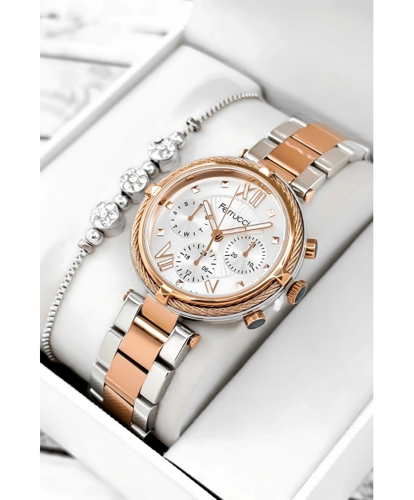 Çelik Kordon & Şık Tasarım, Kadın Kol Saati, 3atm Suya Dayanıklı Gümüş-rose Sdfer171