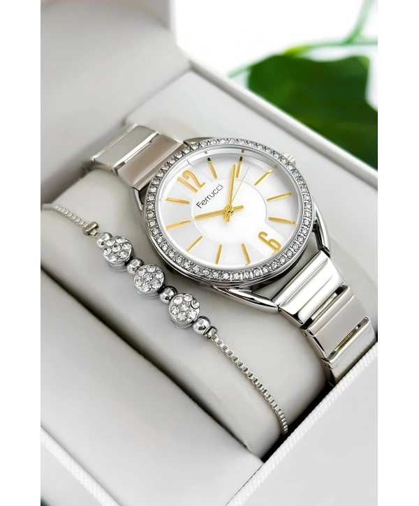 Çelik Kordon & Kasa Kadın Kol Saati, 3atm Suya Dayanıklı Gümüş Sdfer172