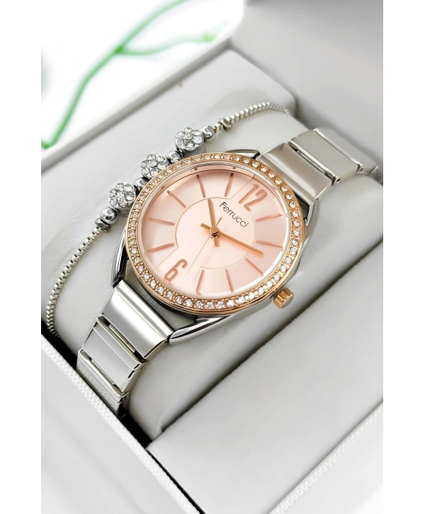 Çelik Kordon & Kasa Kadın Kol Saati, 3atm Suya Dayanıklı Gümüş-rose Sdfer172
