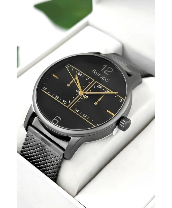 Erkek Kol Saati Çelik Kordon Kamuflaj Bileklik Hediyeli 3atm Sdfer173