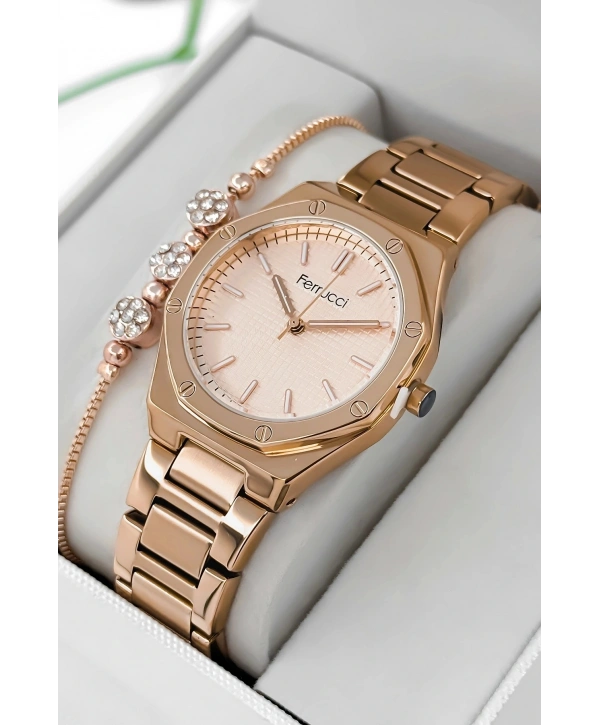 Çelik Kordon & Kasa Kadın Kol Saati, 3atm Suya Dayanıklı Rose Sdfer174