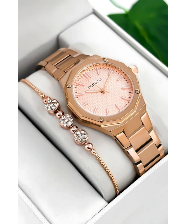 Çelik Kordon & Kasa Kadın Kol Saati, 3atm Suya Dayanıklı Rose Sdfer175