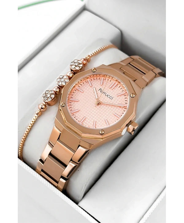 Çelik Kordon & Kasa Kadın Kol Saati, 3atm Suya Dayanıklı Rose Sdfer175