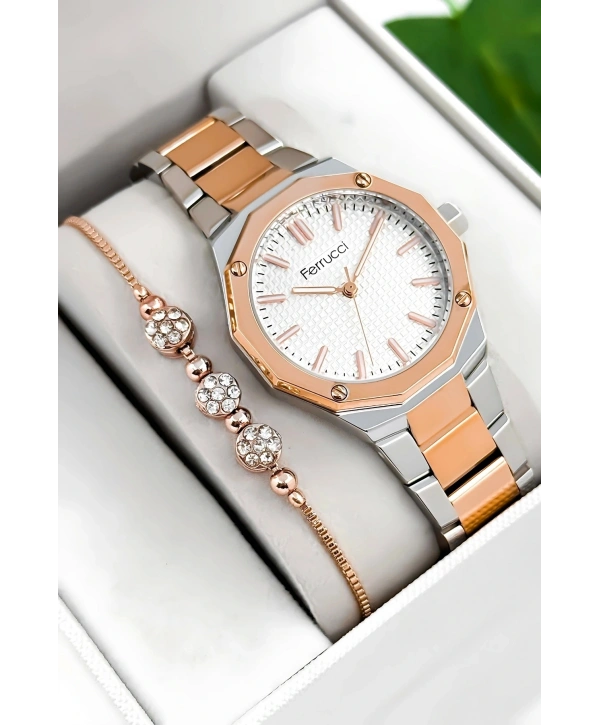 Çelik Kordon & Kasa Kadın Kol Saati, 3atm Suya Dayanıklı Gümüş-rose Sdfer175