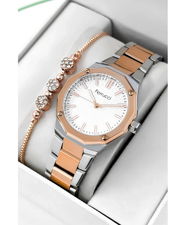 Çelik Kordon & Kasa Kadın Kol Saati, 3atm Suya Dayanıklı Gümüş-rose Sdfer175