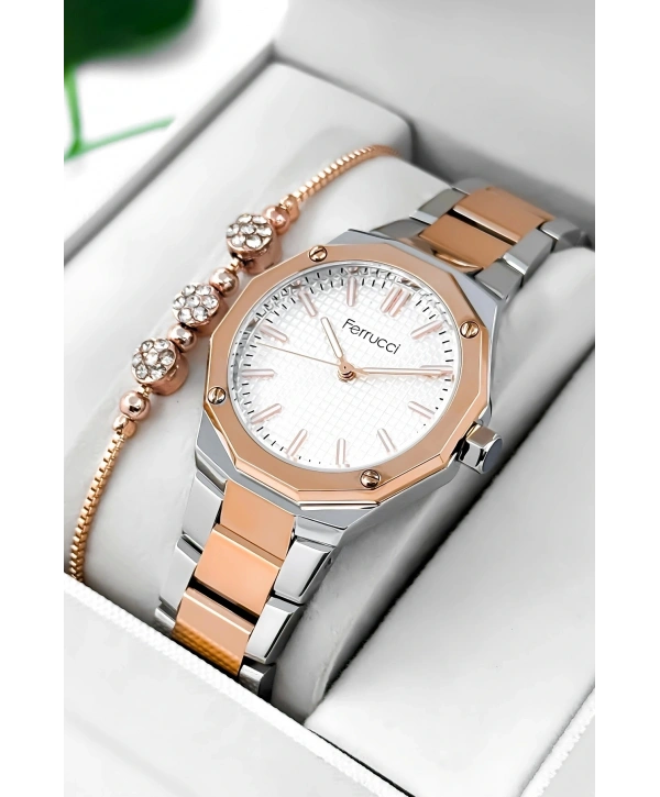 Çelik Kordon & Kasa Kadın Kol Saati, 3atm Suya Dayanıklı Gümüş-rose Sdfer175