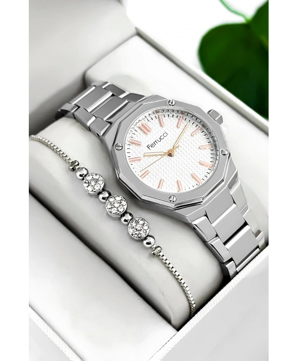 Çelik Kordon & Kasa Kadın Kol Saati, 3atm Suya Dayanıklı Gümüş Sdfer175