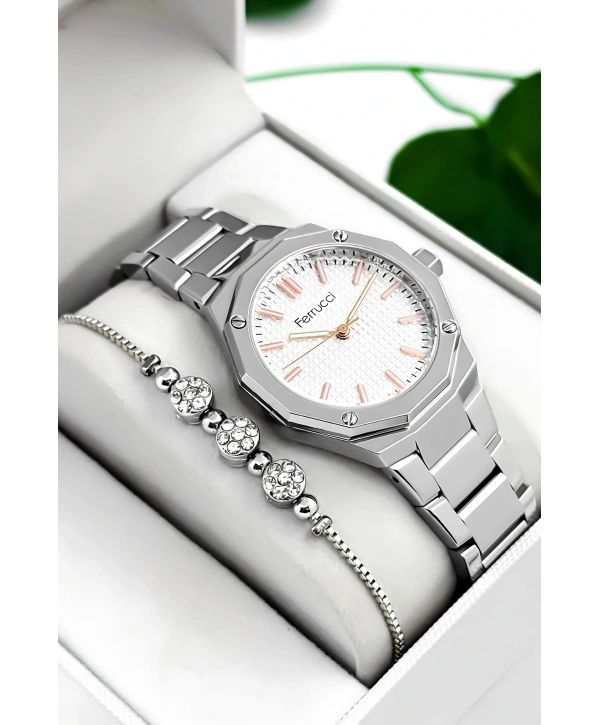 Çelik Kordon & Kasa Kadın Kol Saati, 3atm Suya Dayanıklı Gümüş Sdfer175