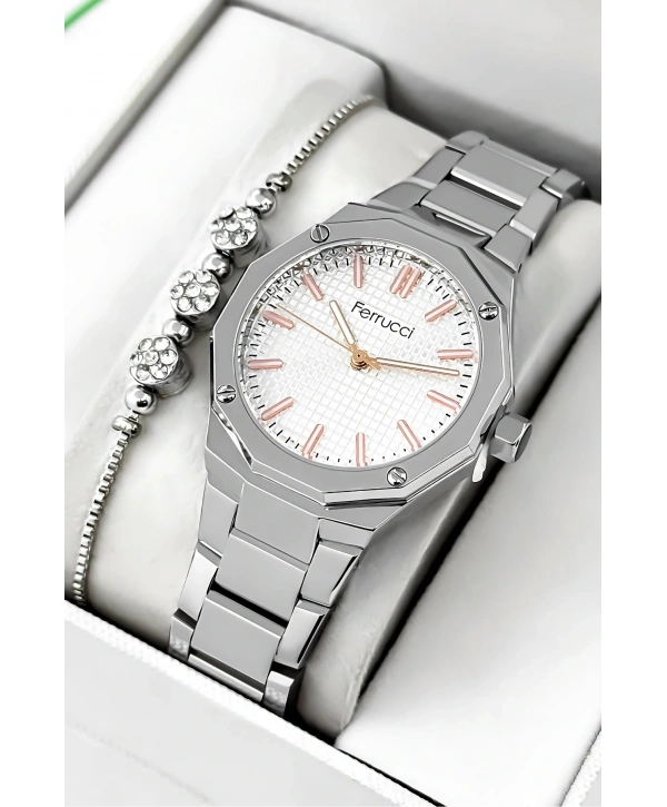 Çelik Kordon & Kasa Kadın Kol Saati, 3atm Suya Dayanıklı Gümüş Sdfer175