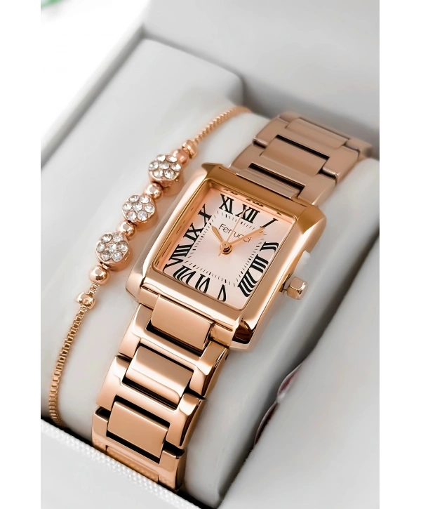 Çelik Kordon & Kasa Kadın Kol Saati, 3atm Suya Dayanıklı Rose Sdfer176