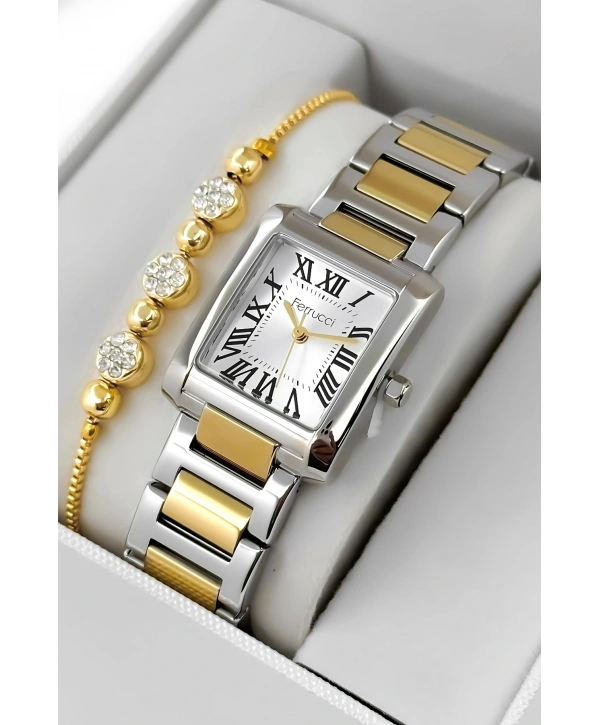 Çelik Kordon & Kasa Kadın Kol Saati, 3atm Suya Dayanıklı Gümüş-gold Sdfer176