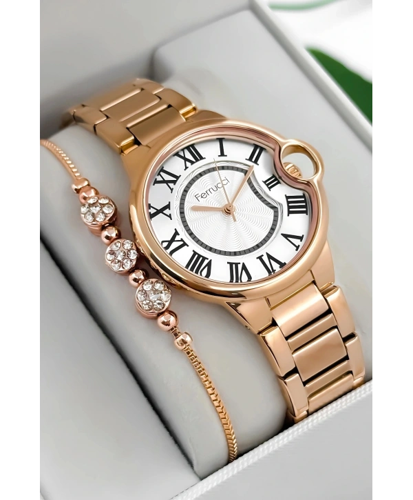 Çelik Kordon & Kasa Kadın Kol Saati, 3atm Suya Dayanıklı Rose Sdfer177