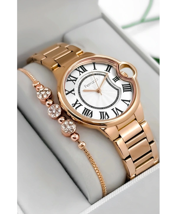 Çelik Kordon & Kasa Kadın Kol Saati, 3atm Suya Dayanıklı Rose Sdfer177