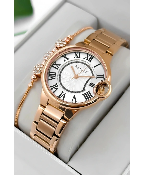 Çelik Kordon & Kasa Kadın Kol Saati, 3atm Suya Dayanıklı Rose Sdfer177