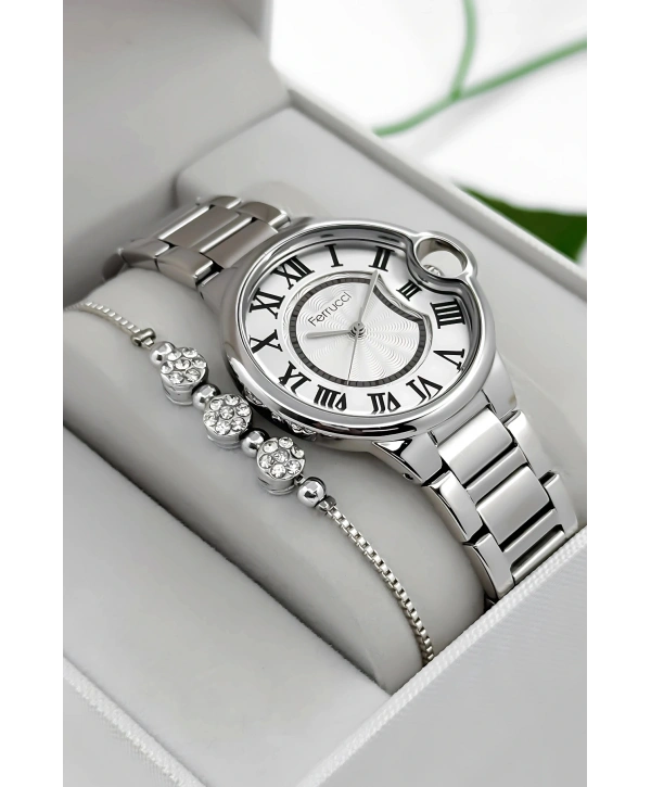 Çelik Kordon & Kasa Kadın Kol Saati, 3atm Suya Dayanıklı Gümüş Sdfer177