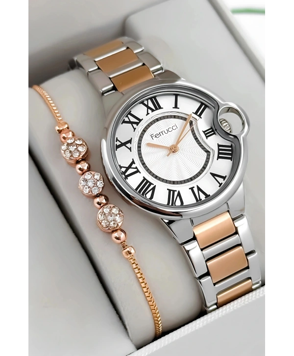 Çelik Kordon & Kasa Kadın Kol Saati, 3atm Suya Dayanıklı Rose-gümüş Sdfer177