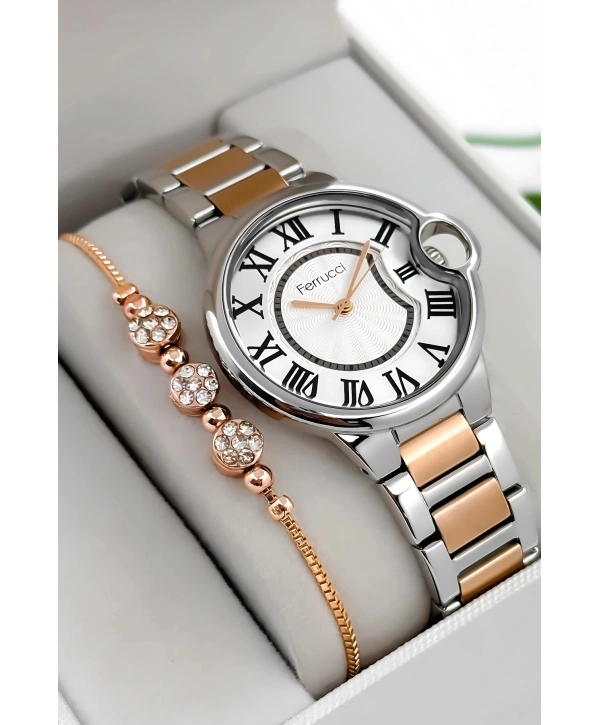 Çelik Kordon & Kasa Kadın Kol Saati, 3atm Suya Dayanıklı Rose-gümüş Sdfer177