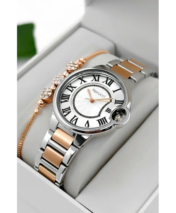 Çelik Kordon & Kasa Kadın Kol Saati, 3atm Suya Dayanıklı Rose-gümüş Sdfer177