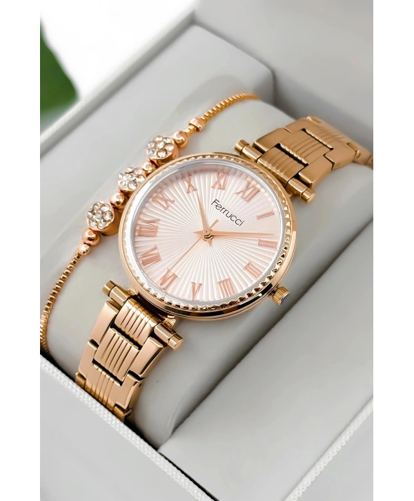 Çelik Kordon & Kasa Kadın Kol Saati, 3atm Suya Dayanıklı Rose Sdfer178