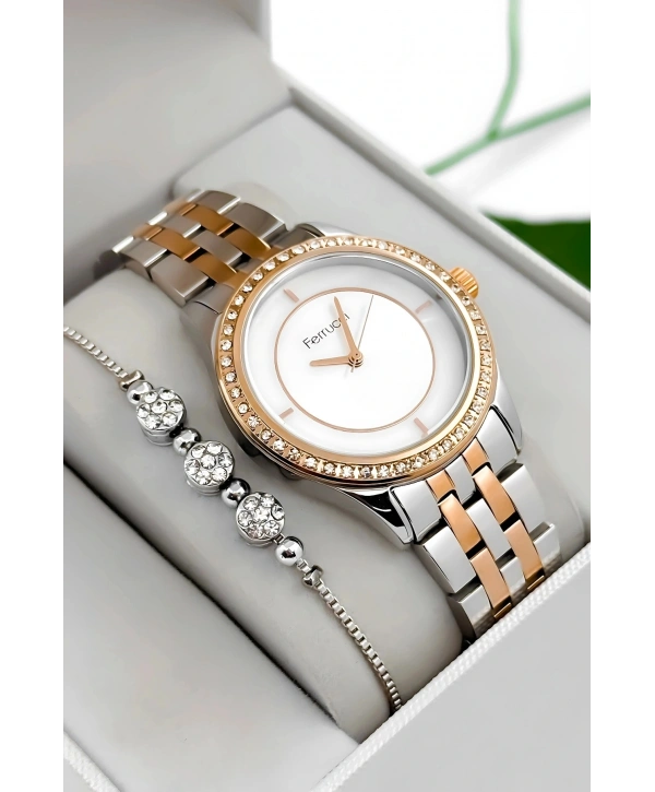 Çelik Kordon & Kasa Kadın Kol Saati, 3atm Suya Dayanıklı Rose-gümüş Sdfer179