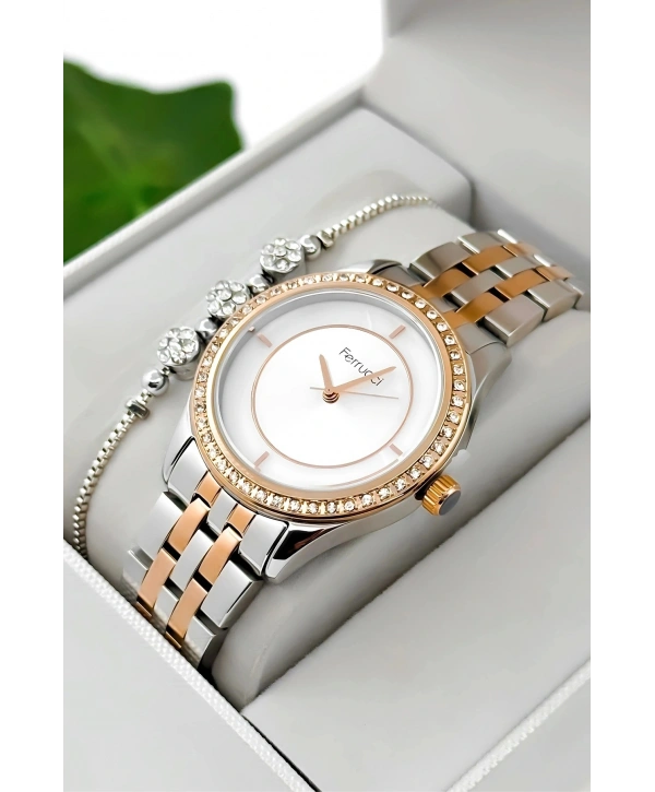 Çelik Kordon & Kasa Kadın Kol Saati, 3atm Suya Dayanıklı Rose-gümüş Sdfer179