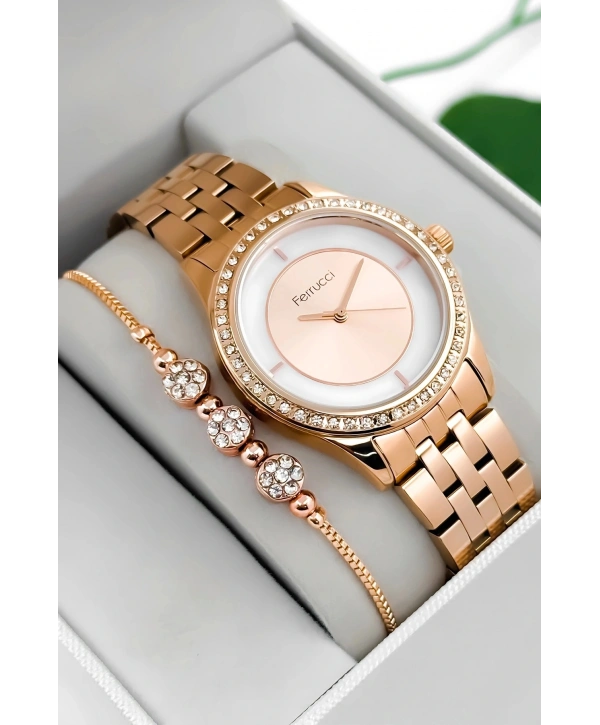 Çelik Kordon & Kasa Kadın Kol Saati, 3atm Suya Dayanıklı Rose Sdfer179