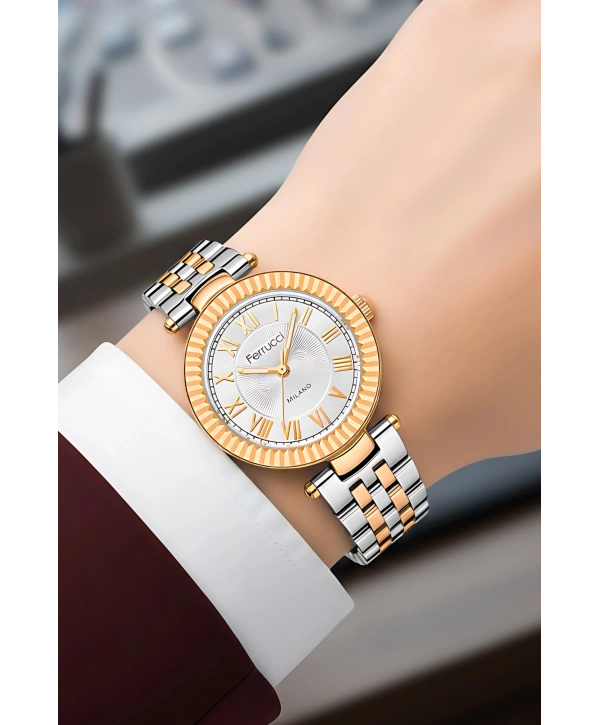 Çelik Kordon Çelik Kasa Kadın Kol Saati Gümüş-Rose sdfer184